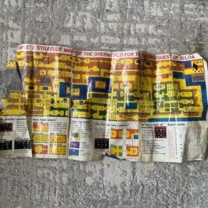 Zelda NES July August 1988 Map not in best shape. Collectors items VINTAGE